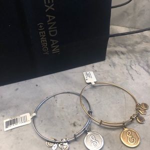 Alex and Ani Gold E initial bracelet
